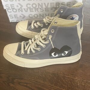 Comme des Garcons x Converse blue/gray high tops. Size 9 women’s/ 7 men’s